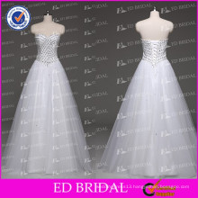 ED Bridal Made to Order A-line Sweetheart Crystal Beaded Low Back Cheap Wedding Dresses for Sale Bling Bling